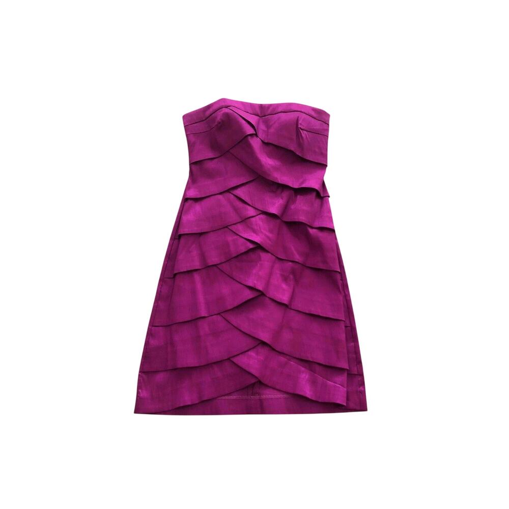Fuchsia Dress Mermaid Fish Scale Strapless Size Medium Romeo and Juliet Couture